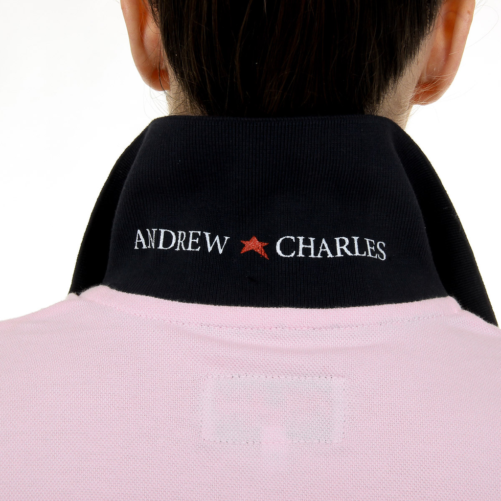 Andrew Charles Polo da donna a maniche corte rosa NIA