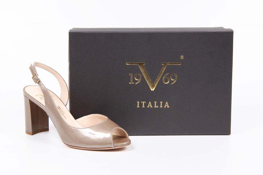 Sandalo Slingback da Donna V 1969 Italia 5605 VAL75 VERNICE BRONZO