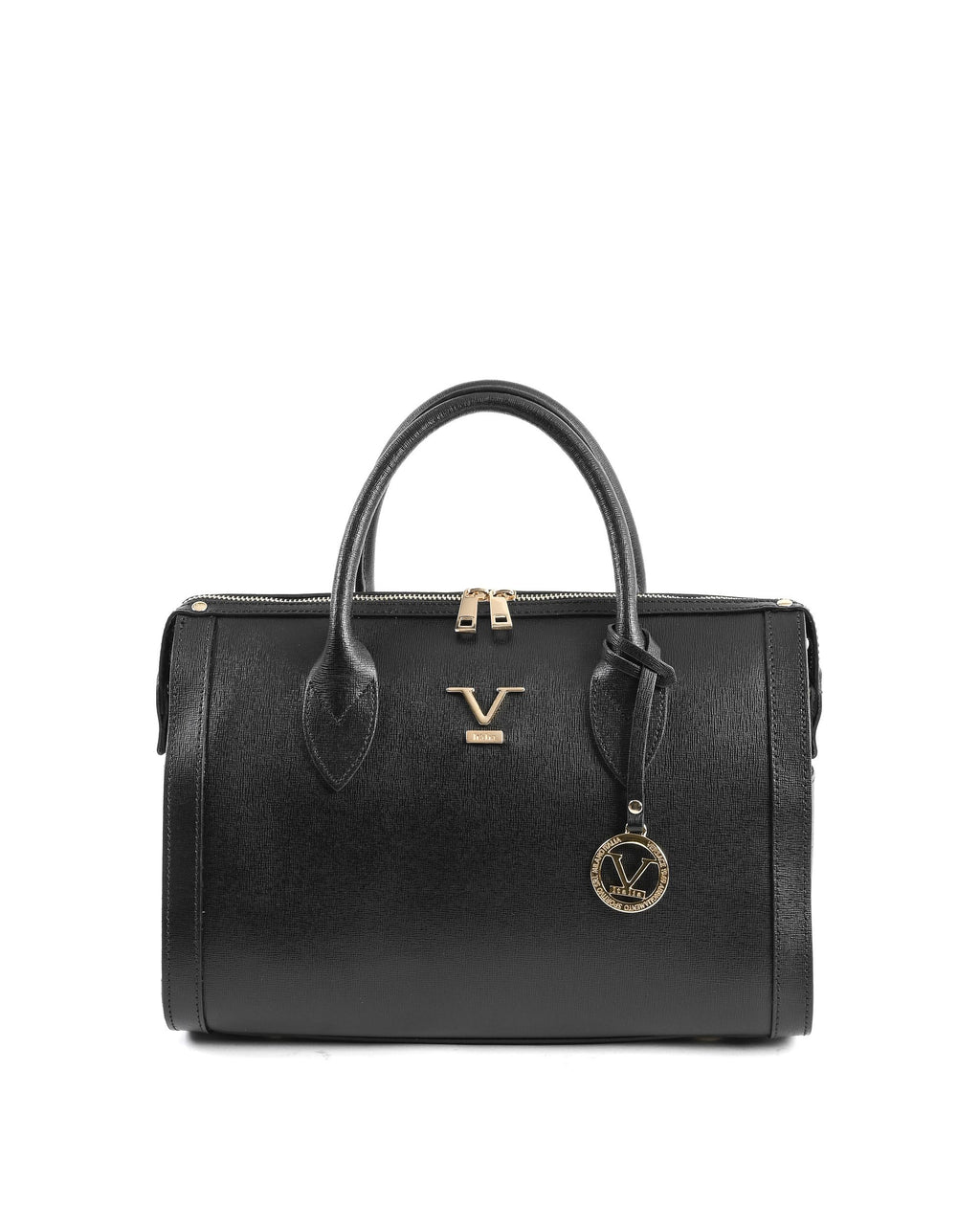 V Italia Borsa a mano da donna nera V014-G SAFFIANO NERO