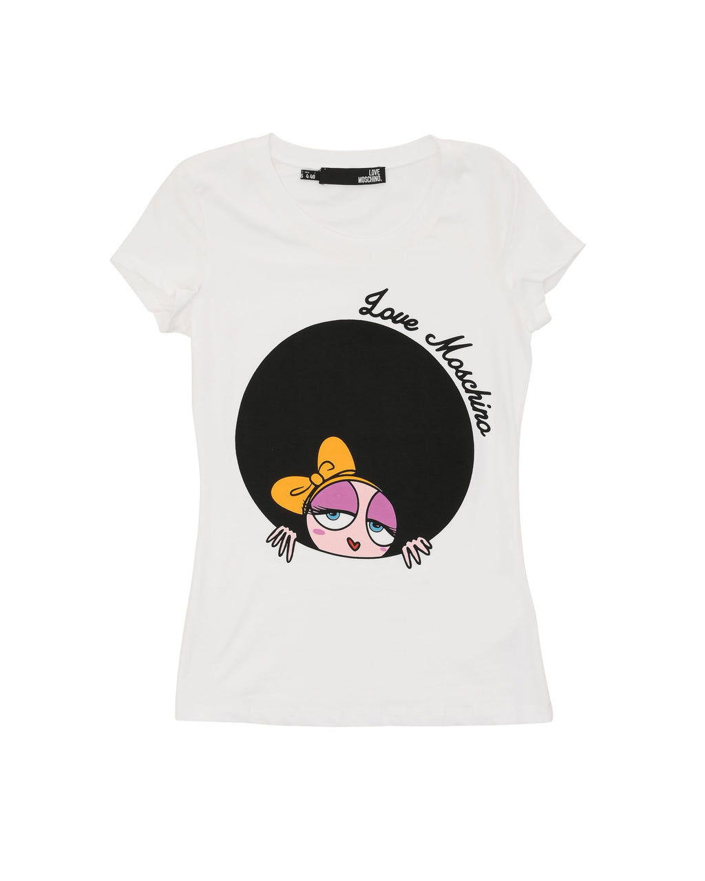 T-shirt da donna Love Moschino W 4 B19 4Z E 2065 A00 BIANCO OTTICO