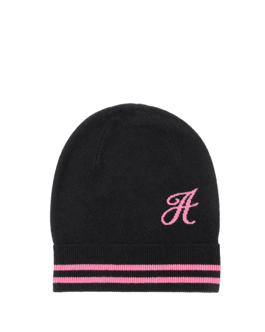 Berretto monogrammato in cashmere - Nero