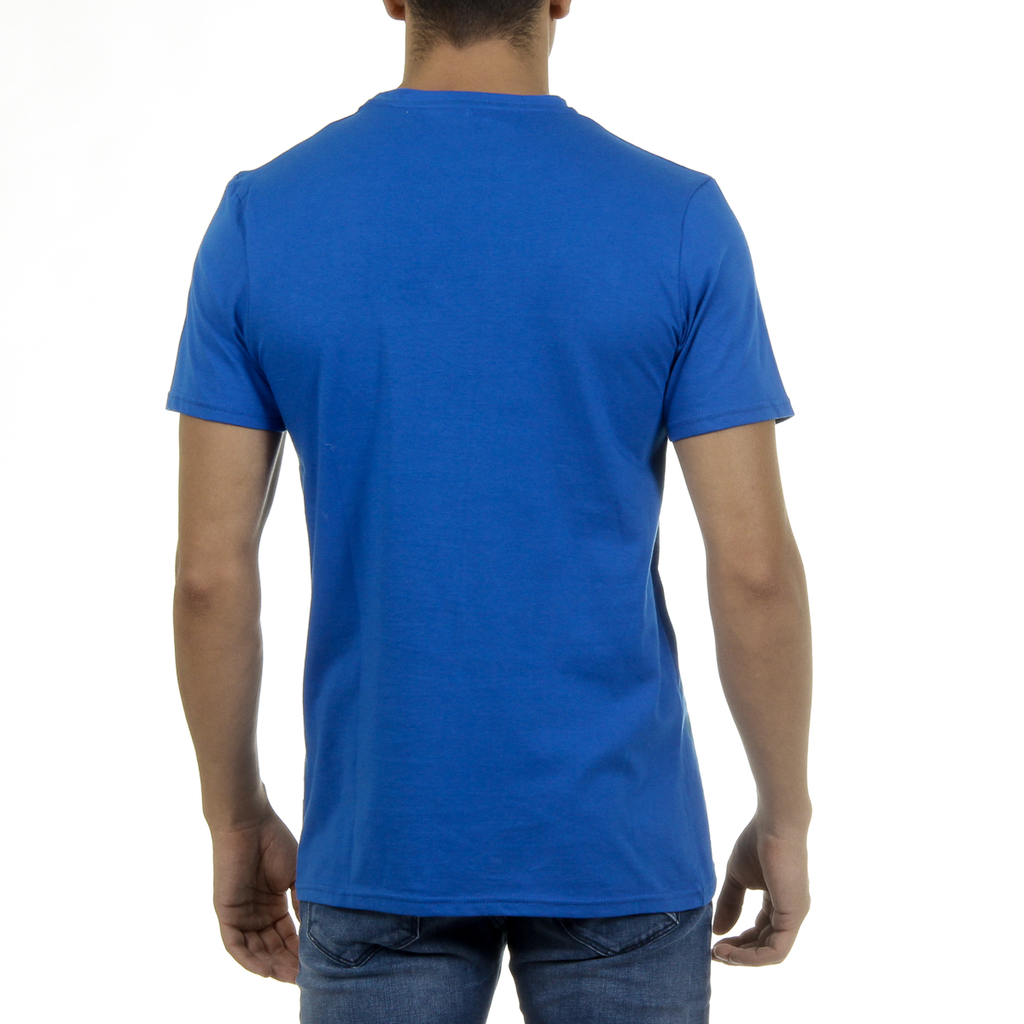 Andrew Charles Maglietta da uomo a maniche corte con scollo rotondo blu KEITA