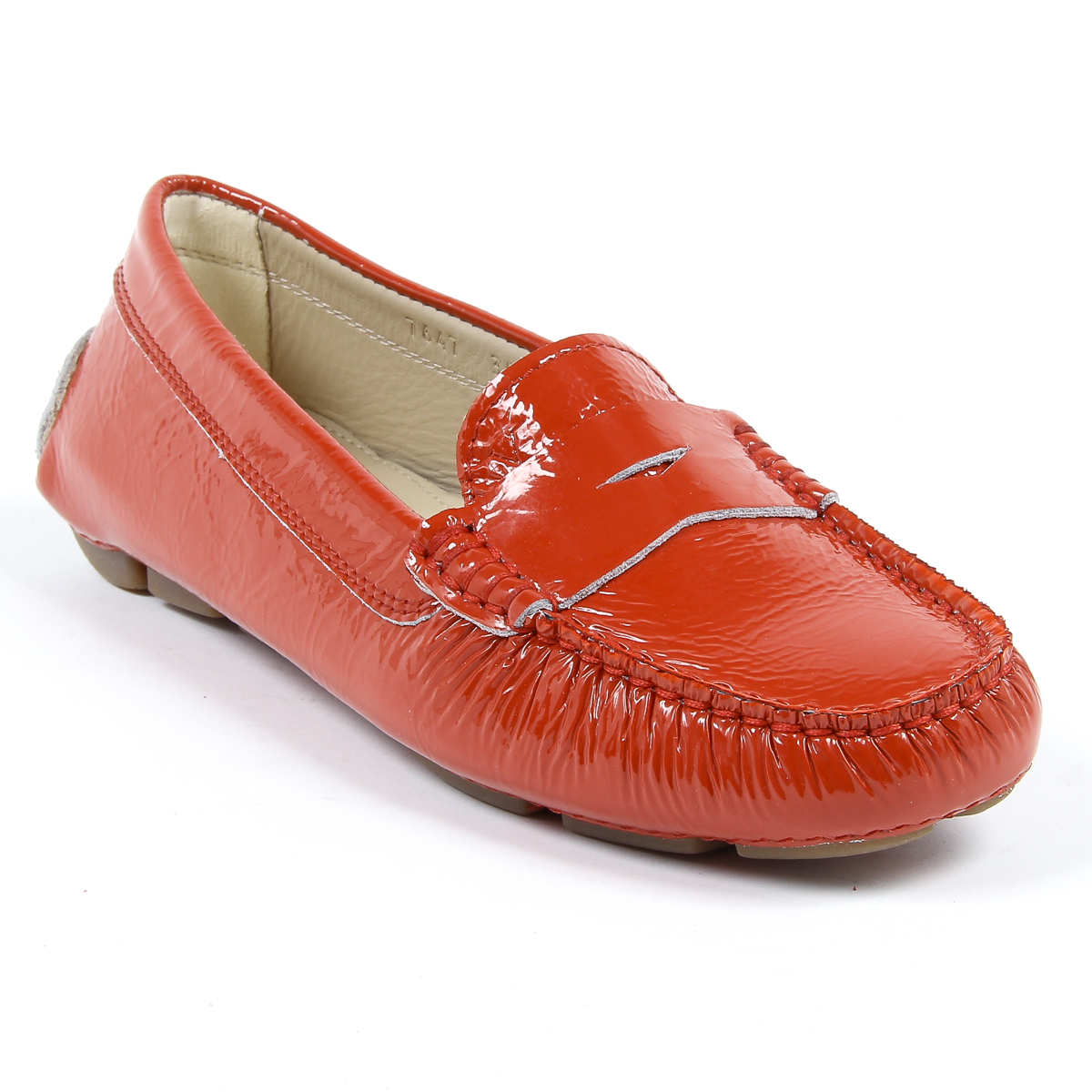 V 1969 Italia Mocassino da donna rosso AMALFI