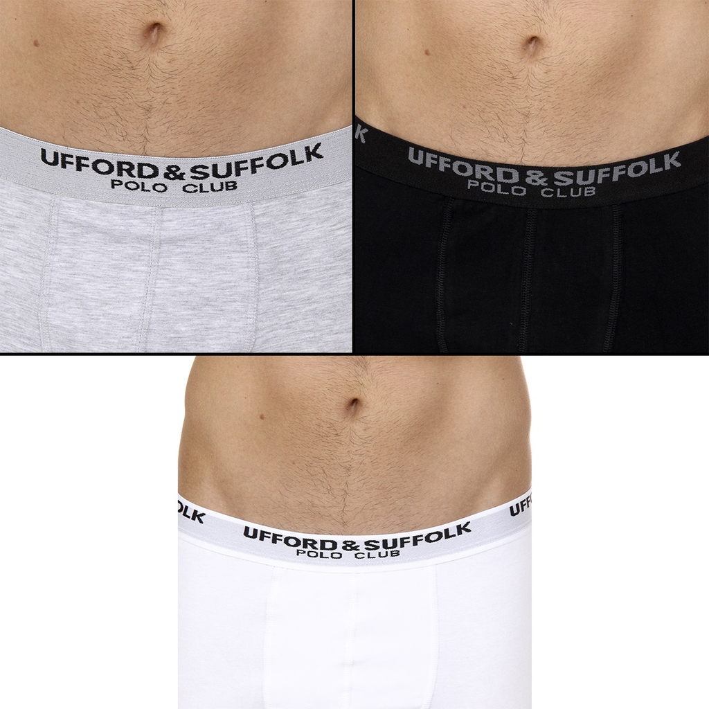 Boxer da uomo Ufford & Suffolk Polo Club, confezione da tre, colore: US200