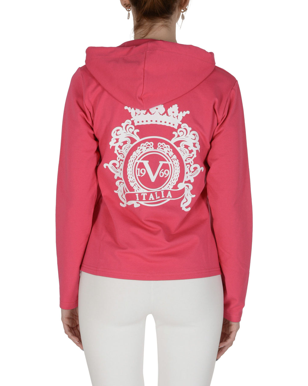 Felpa Donna 19V69 Italia Fuxia FELPA CON CAPPUCCIO ELEANA FUXIA