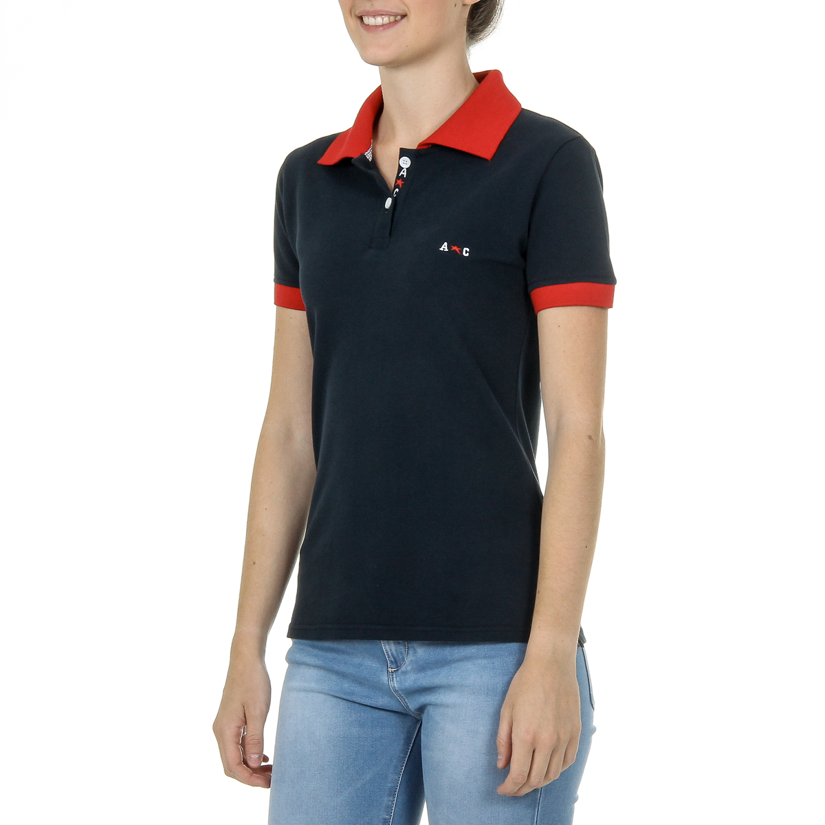Andrew Charles Polo da donna a maniche corte blu scuro NIA
