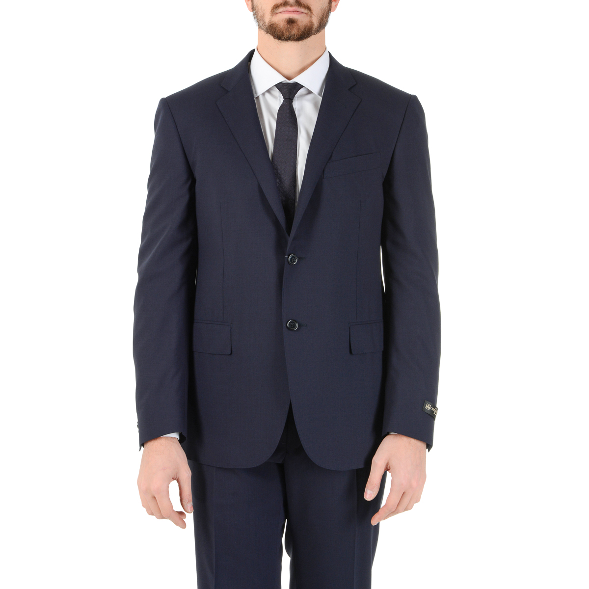 Corneliani Abito da uomo a maniche lunghe blu scuro Super 140's
