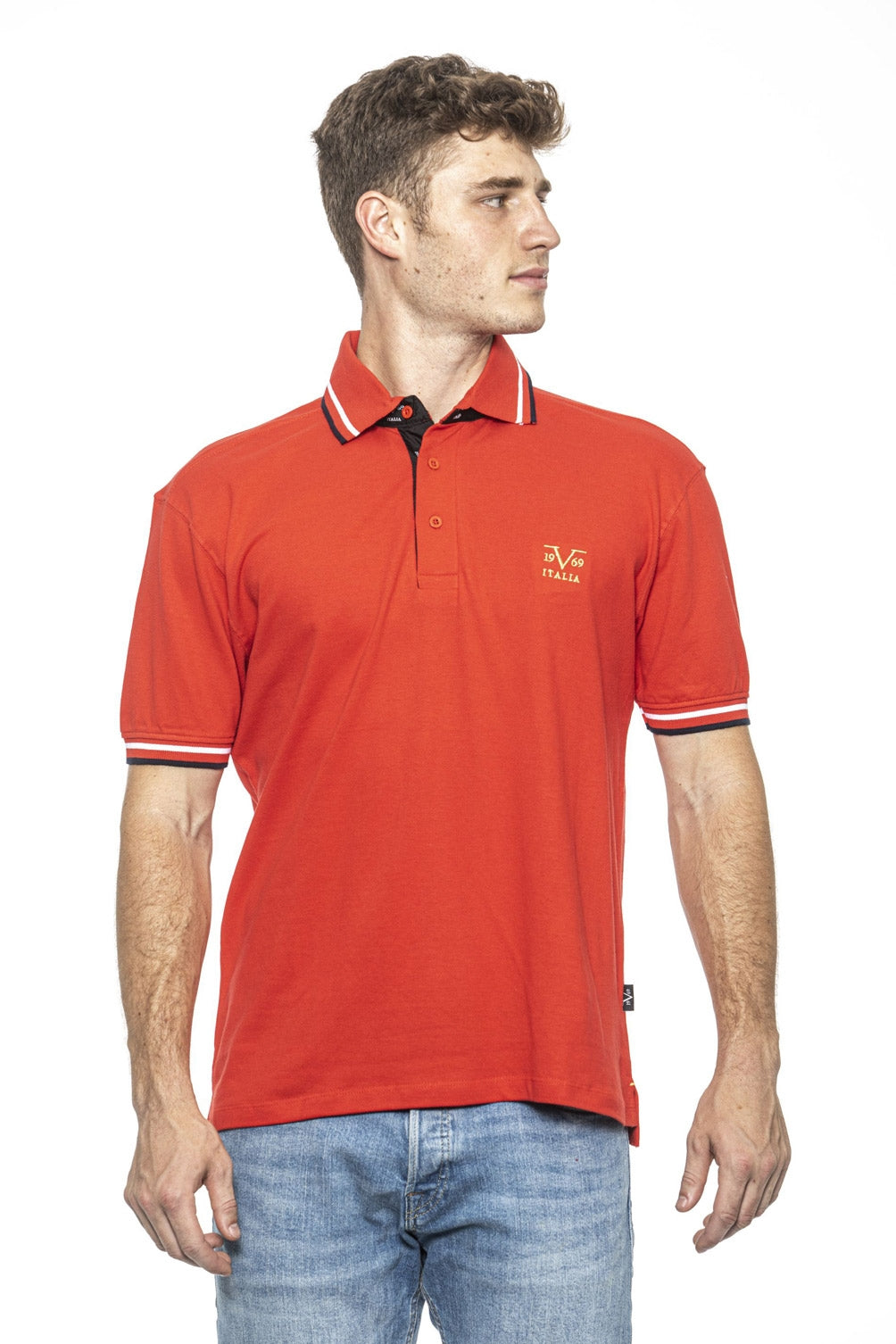 19V69 Italia Polo Uomo Rosso RETRO ROSSO