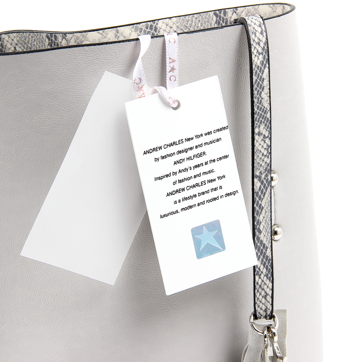 Borsa a mano da donna Andrew Charles grigio chiaro JANE