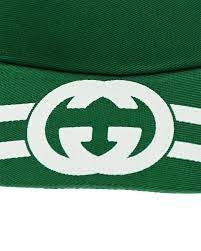 Cappello con visiera elastica Gucci verde