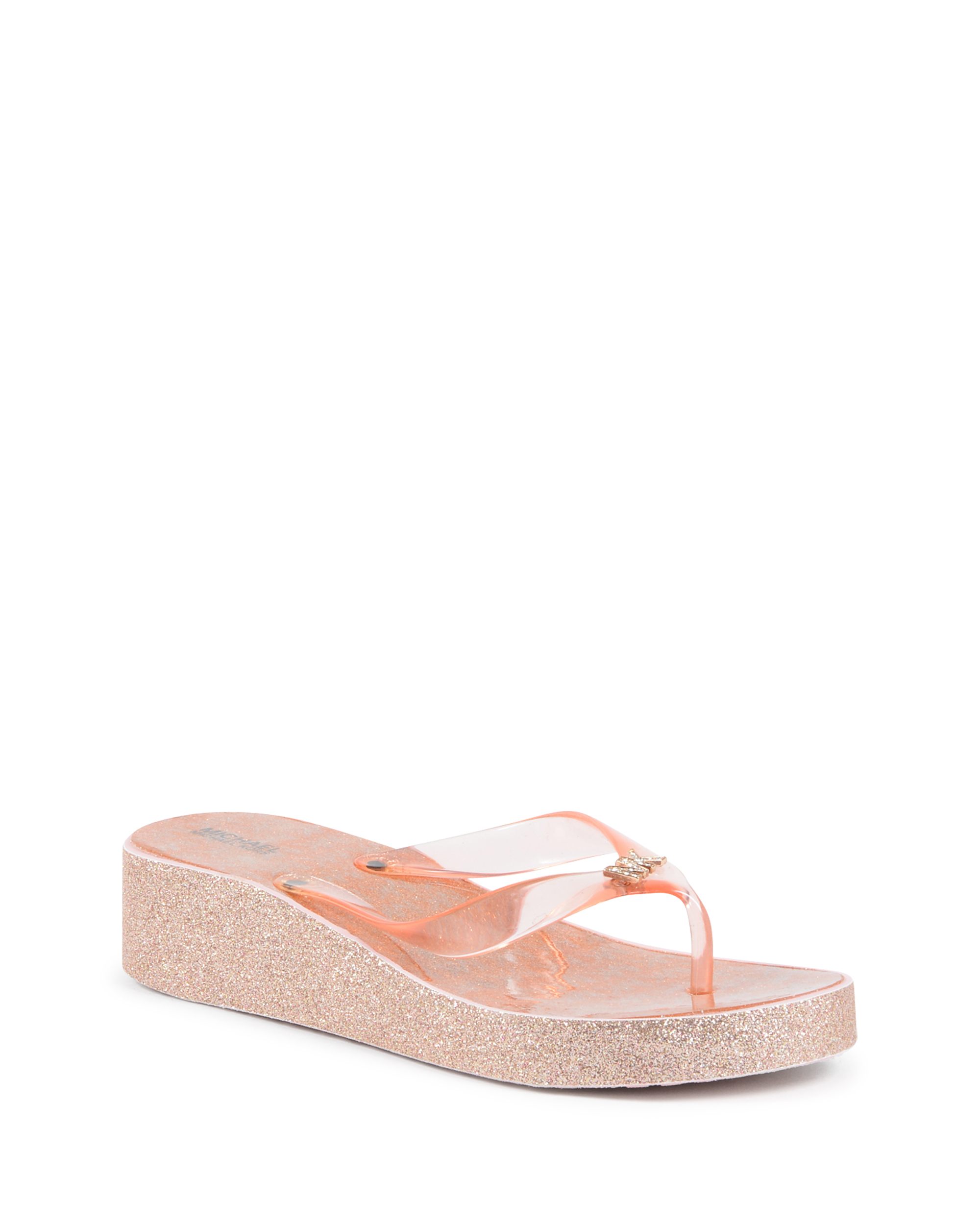 Michael Kors Girls Multicolor Flip Flop ZIA GAGE ​​KILEY ROSE GOLD
