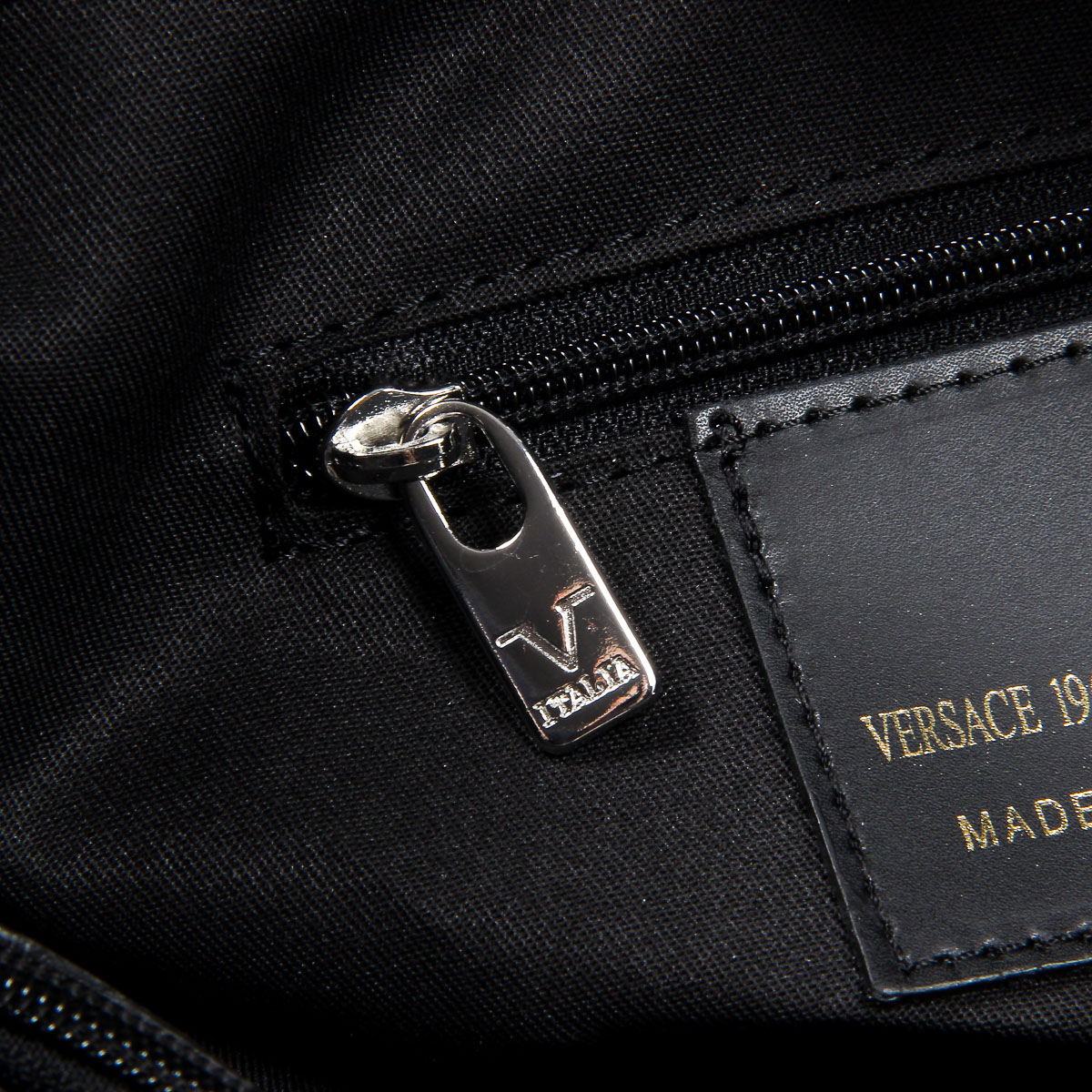 Borsa da donna V 1969 Italia V013-S PALMELLATO NERO