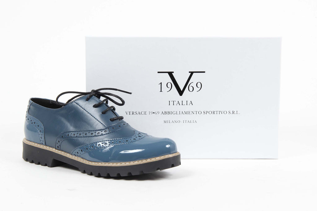 V 1969 Italia Womens Oxford Shoe MARGIE 5 VER. PRIN. BLU