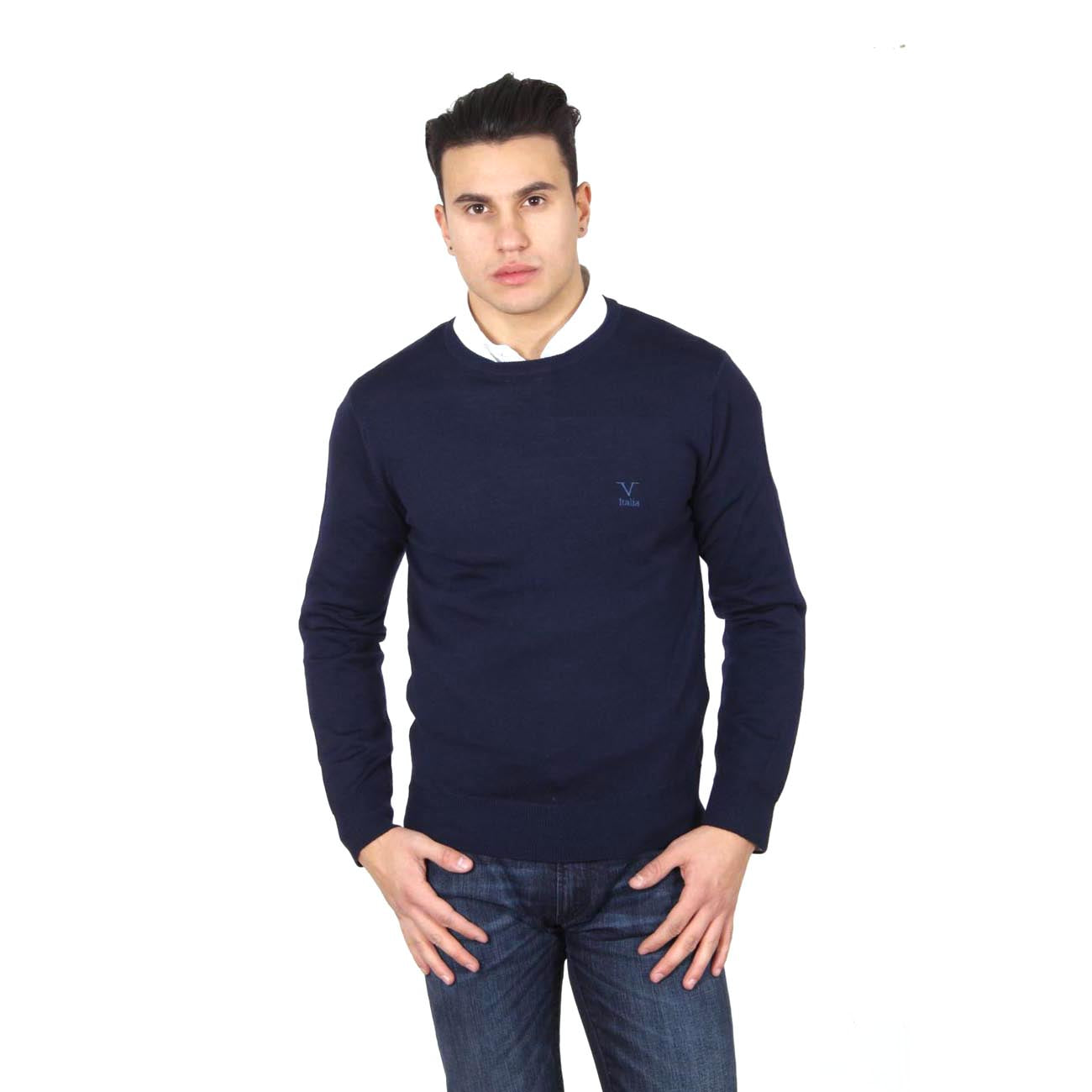 V 1969 Italia maglione girocollo uomo 9800 GIROCOLLO BLU NAVY