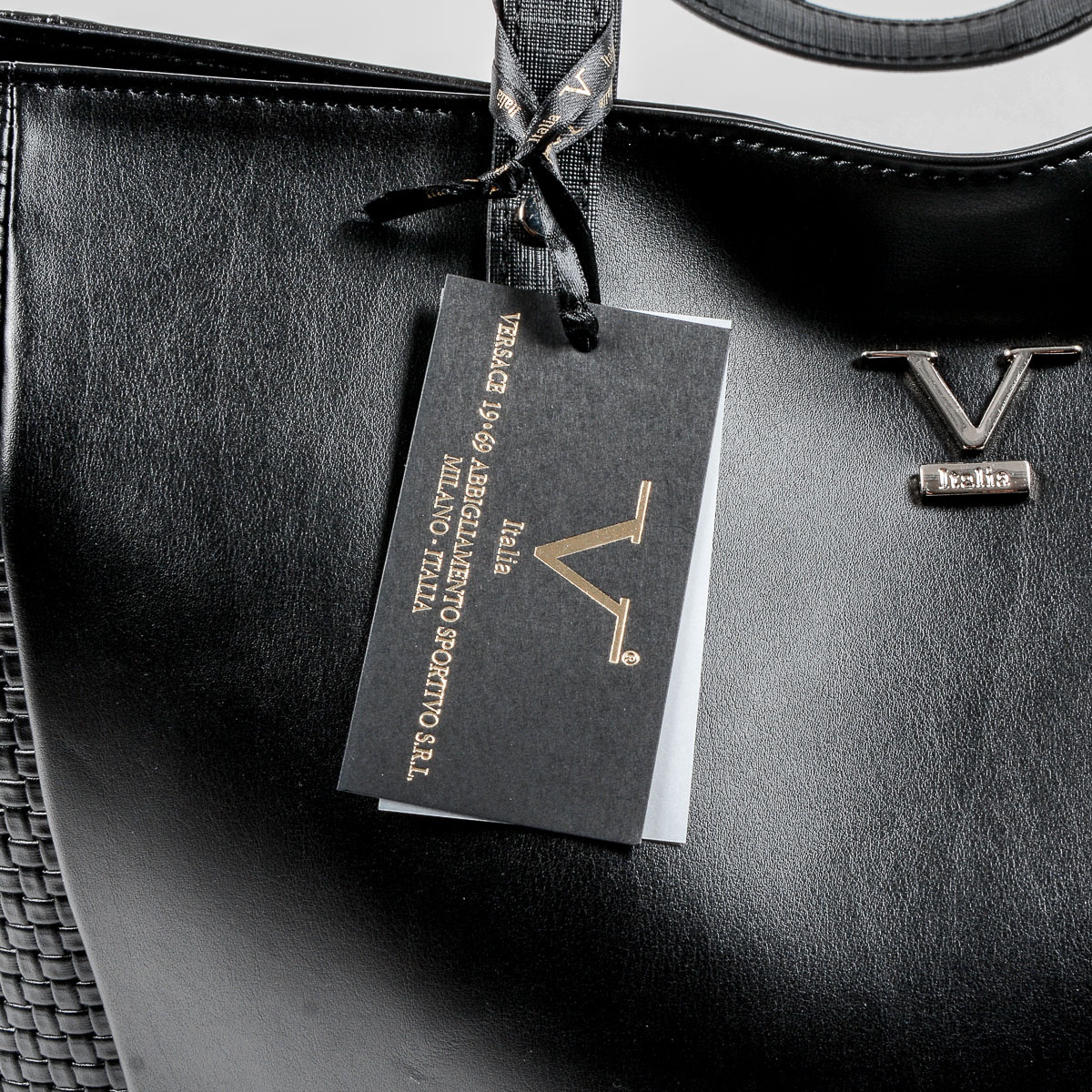 V 1969 Italia Borsa da donna nera REINA