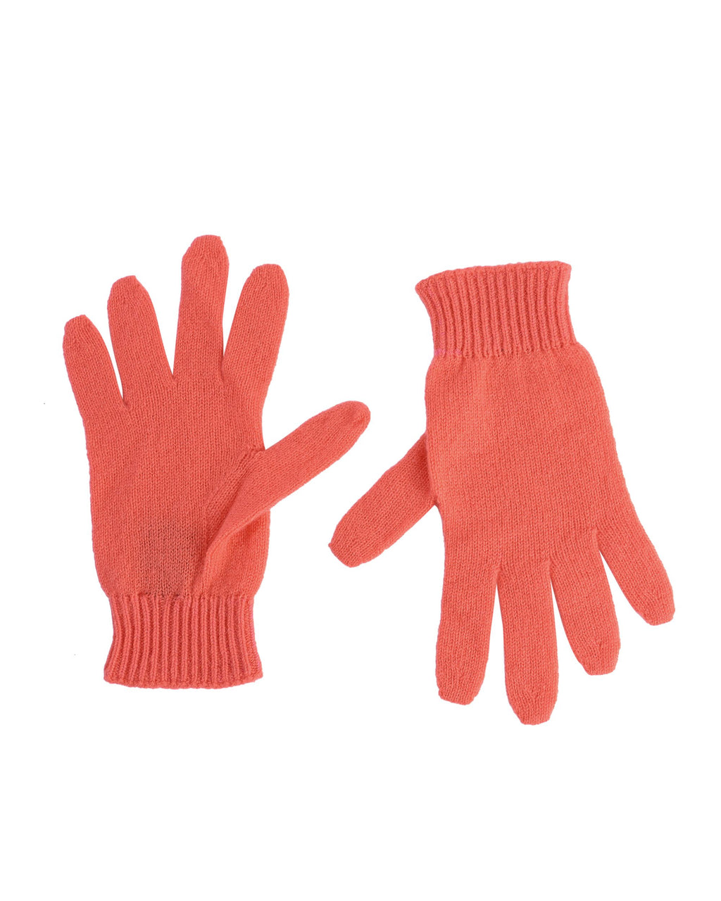 Guanti corti da donna in cashmere Crown of Edinburgh COE 001 PAPAYA