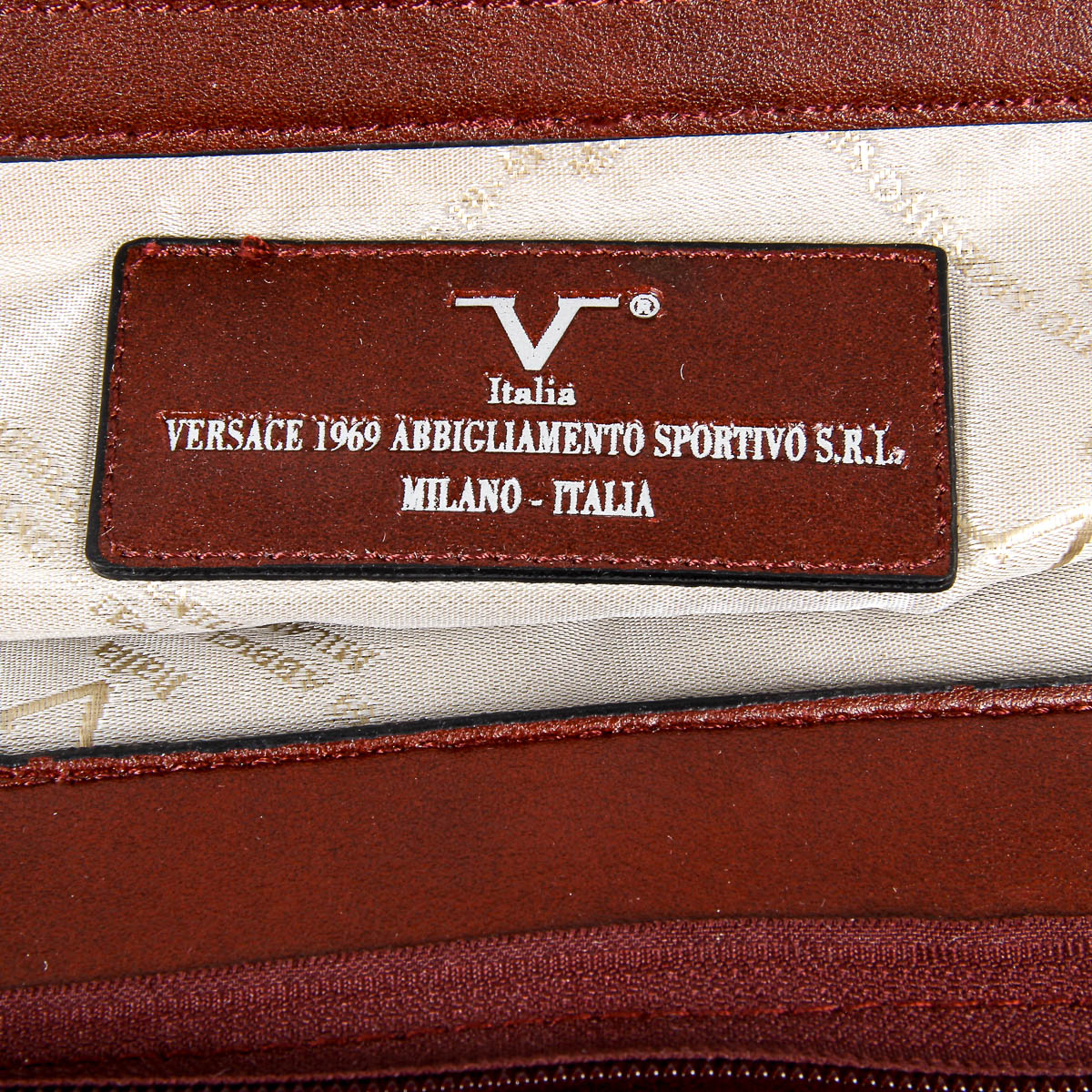 V 1969 Italia Borsa da uomo rosso scuro GARY