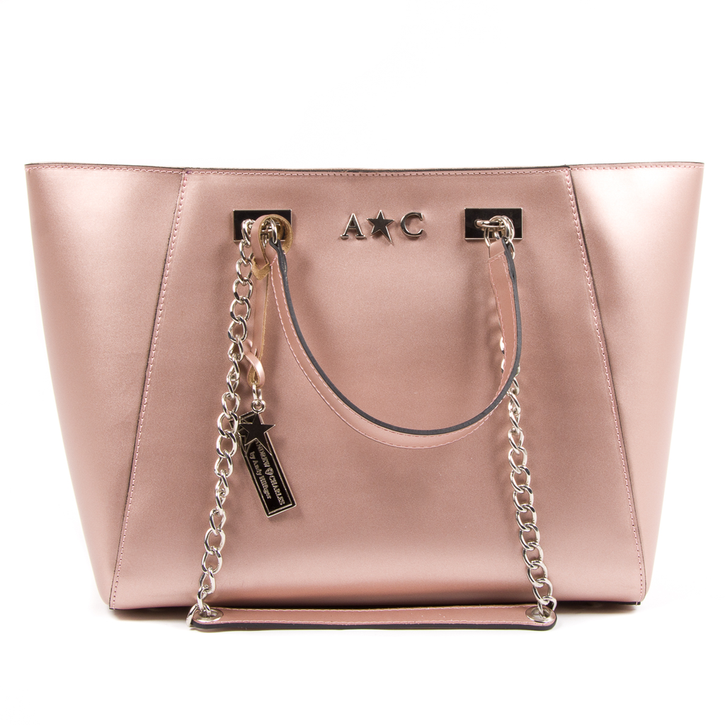 Borsa a mano da donna Andrew Charles rosa KEY