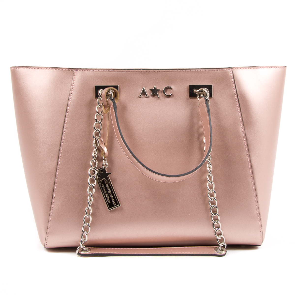 Borsa a mano da donna Andrew Charles rosa KEY