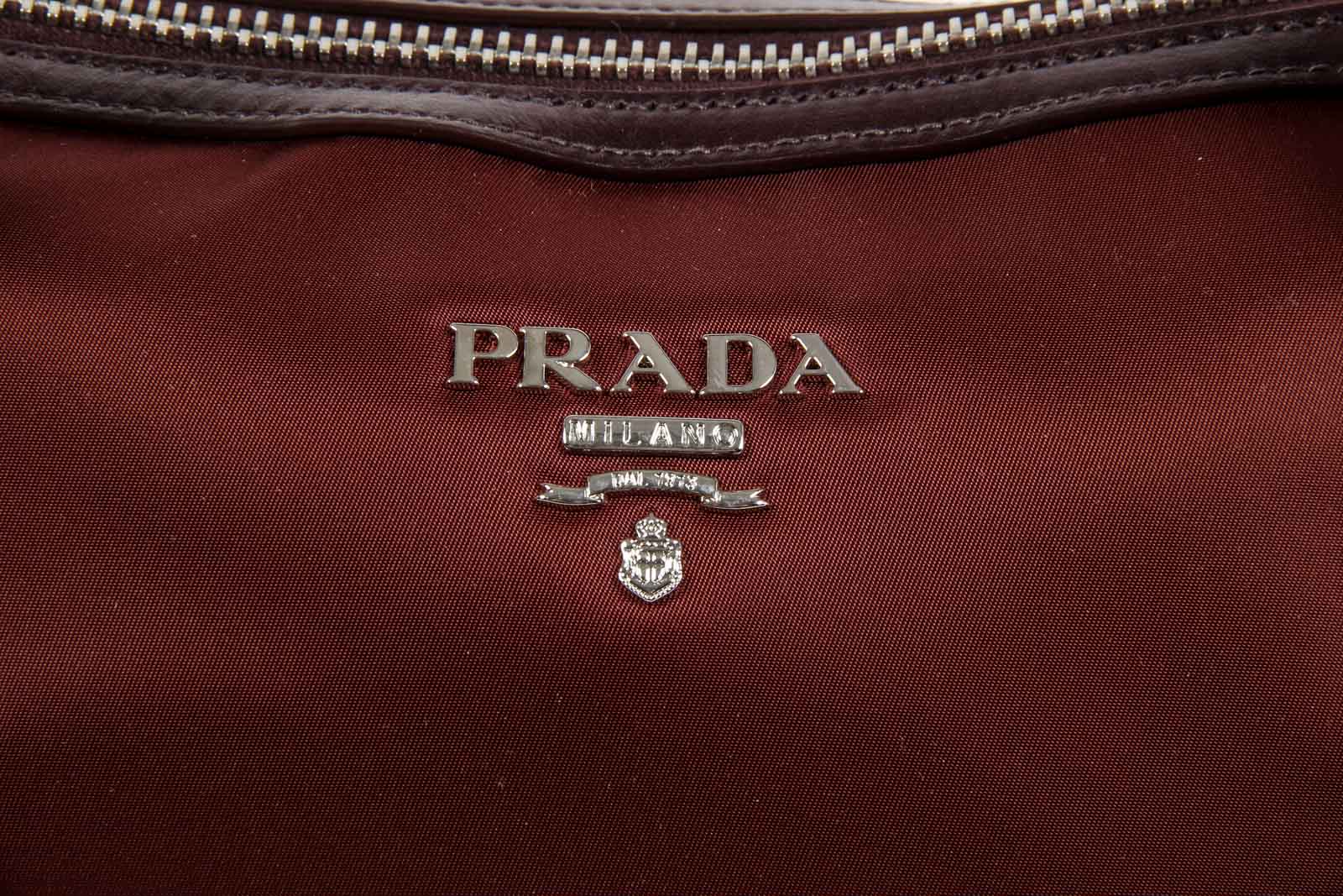 Borsa a mano Prada Ladies BR5116 in tessuto e vitello morbido