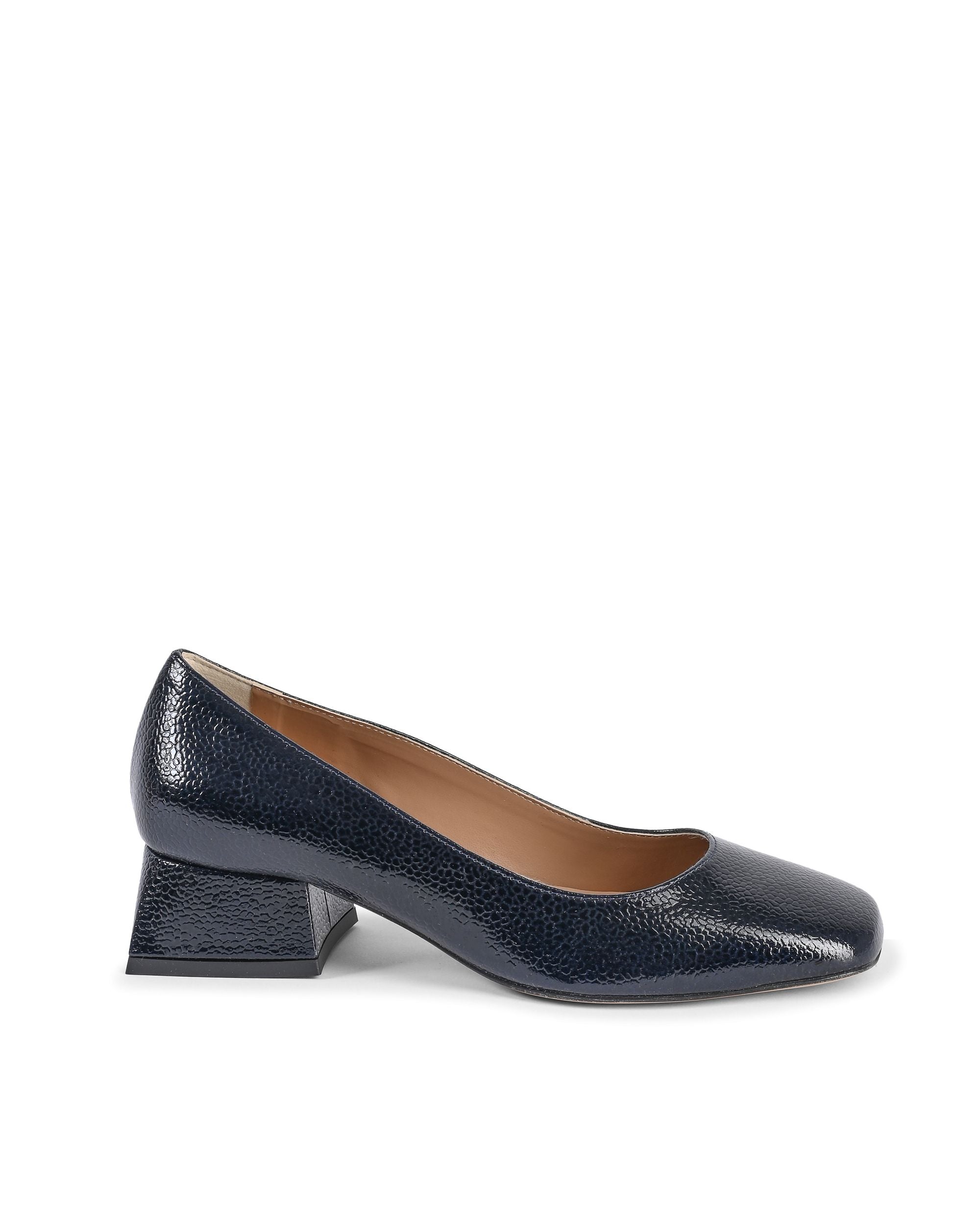 19V69 Italia Ballerina con tacco da donna SOFIA BOTTALATO BLU SCURO