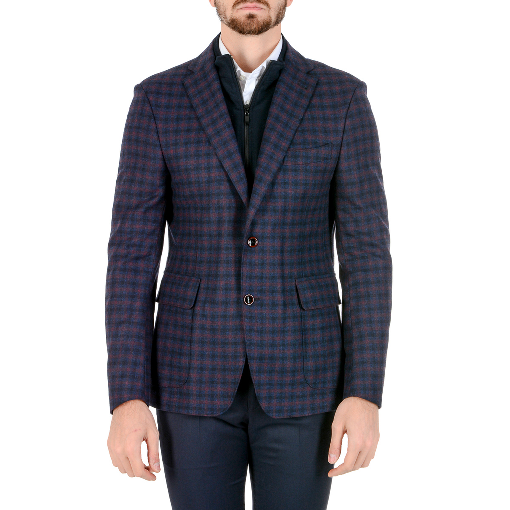 Giacca da uomo Giancarlo Sarto maniche lunghe blu scuro