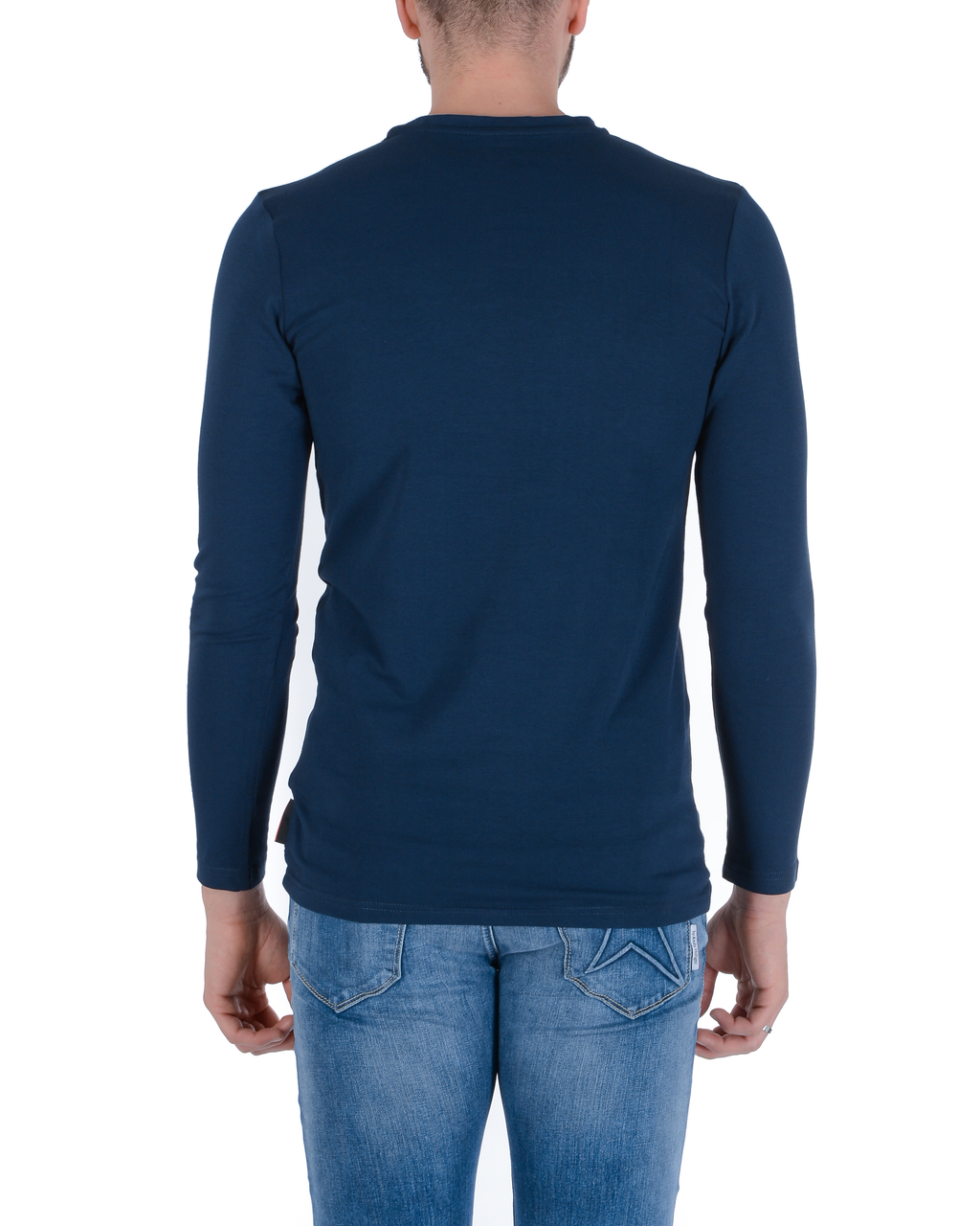 Andrew Charles Maglietta da uomo LS SELMA NAVY S14