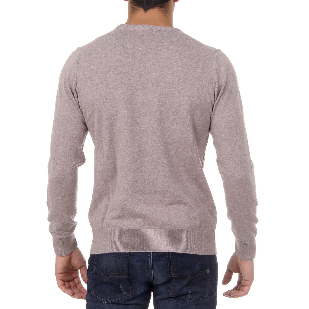 Maglione da uomo Ufford & Suffolk Polo Club a maniche lunghe con scollo rotondo PULLRUS100 VISON