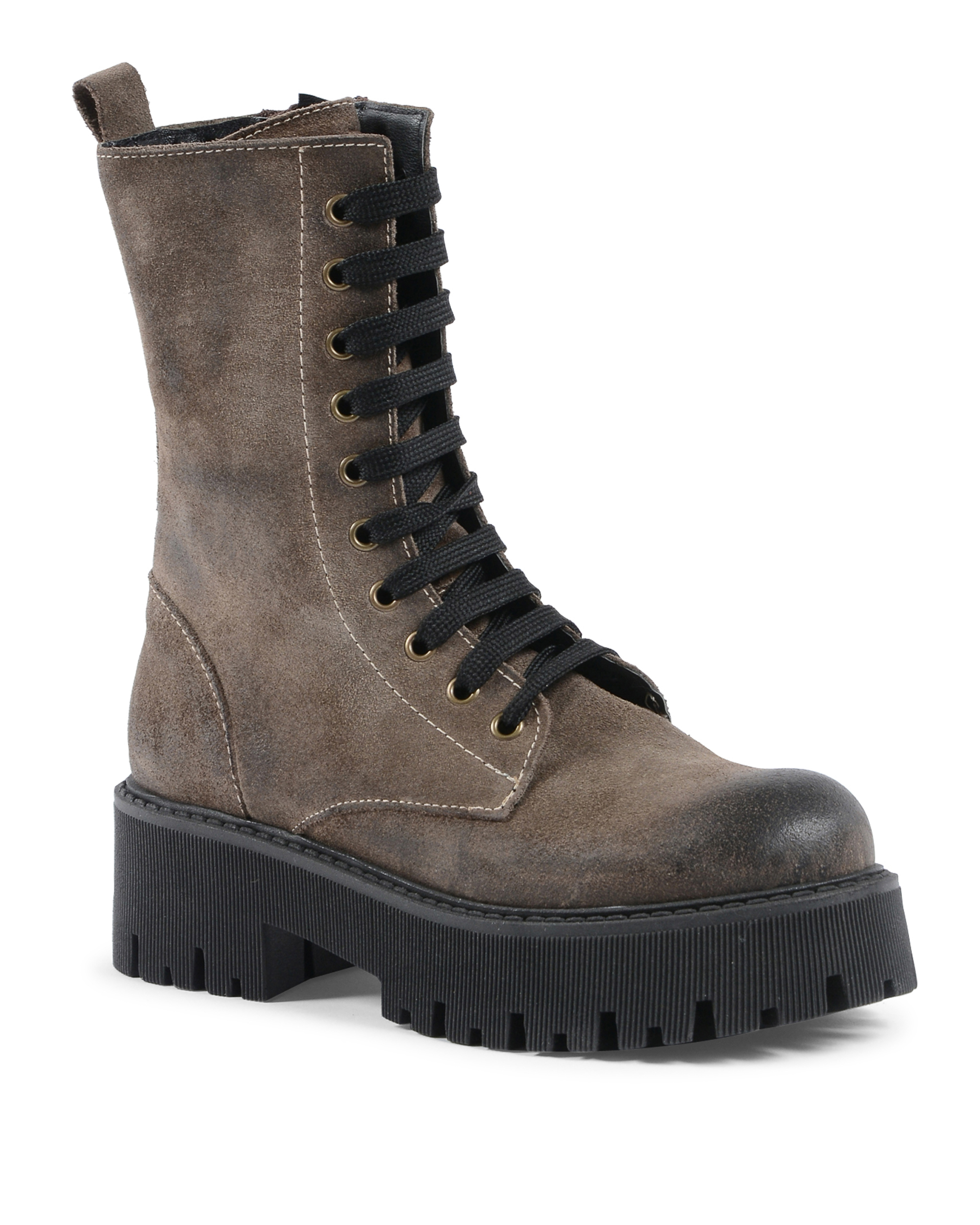 19V69 Italia Womens Short Boot Taupe 10-V CAMOSCIO TAUPE