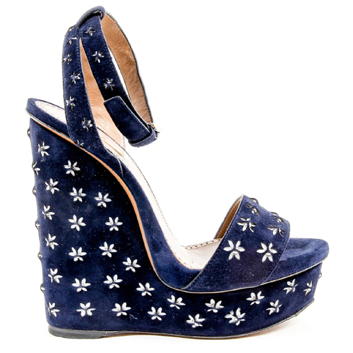 Sandali con zeppa e cinturino alla caviglia da donna Alaia 6E3X842CC06 C551