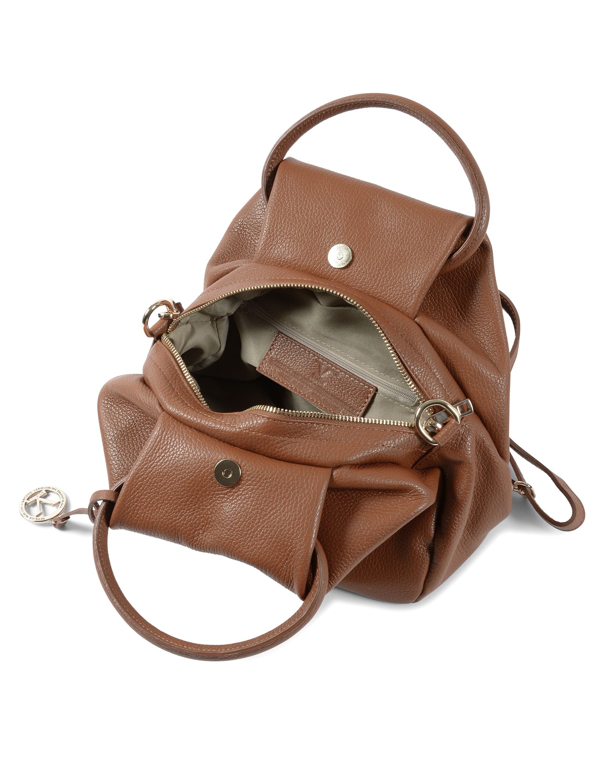 Borsa a mano da donna V Italia Marrone V10312 52 DOLLARO CUOIO