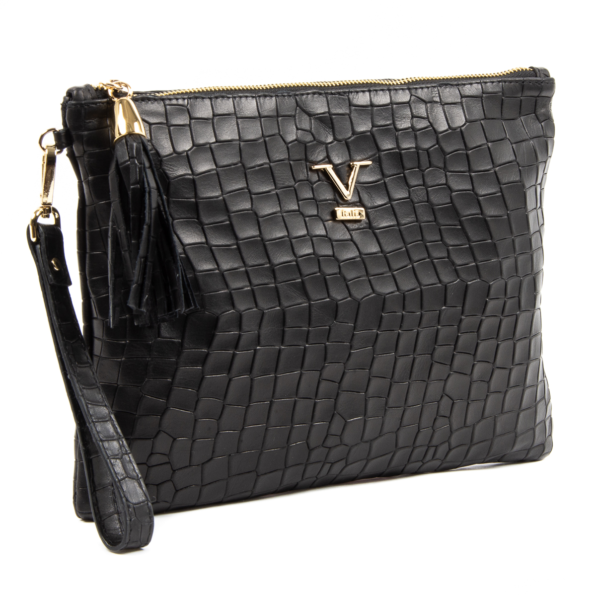 V 1969 Italia Borsa da donna nera LIME