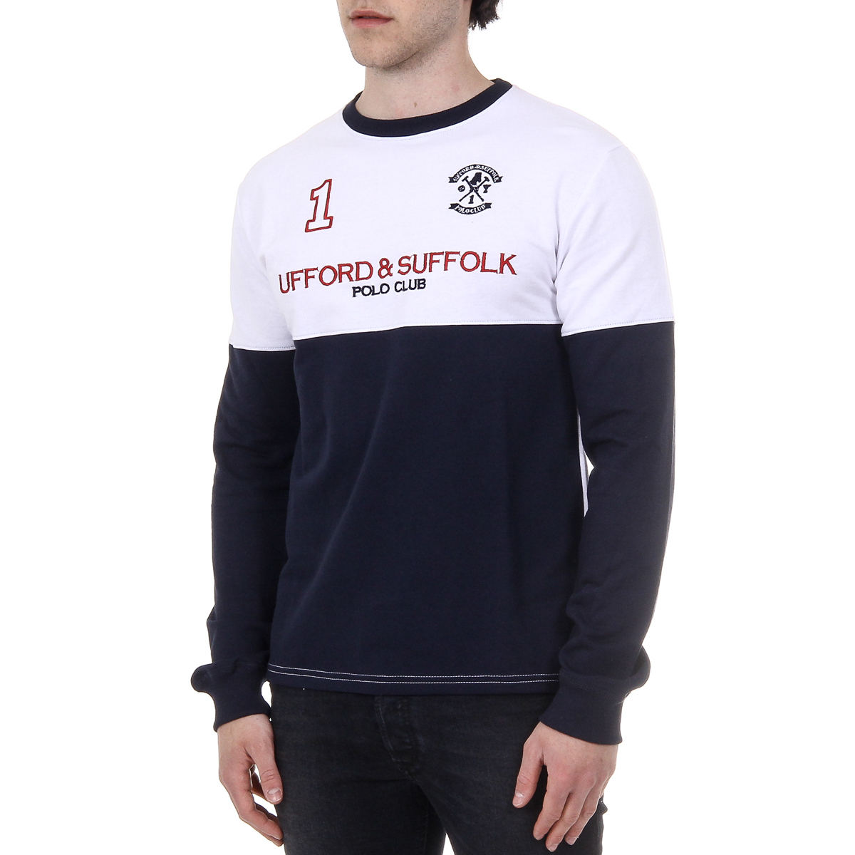 Maglione da uomo a maniche lunghe con scollo tondo Ufford & Suffolk Polo Club