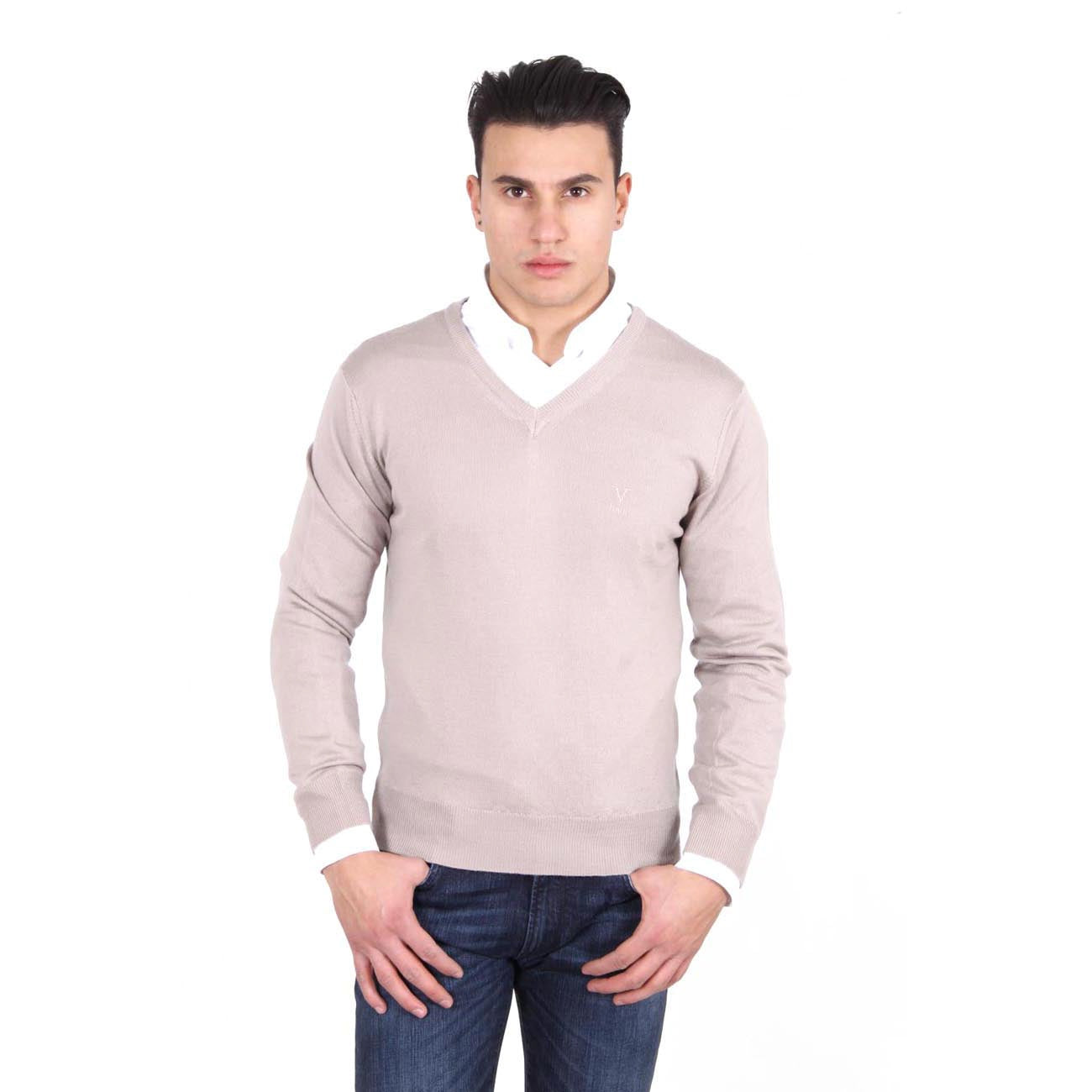 Maglione uomo scollo a V V 1969 Italia 9801 SCOLLO V SABBIA