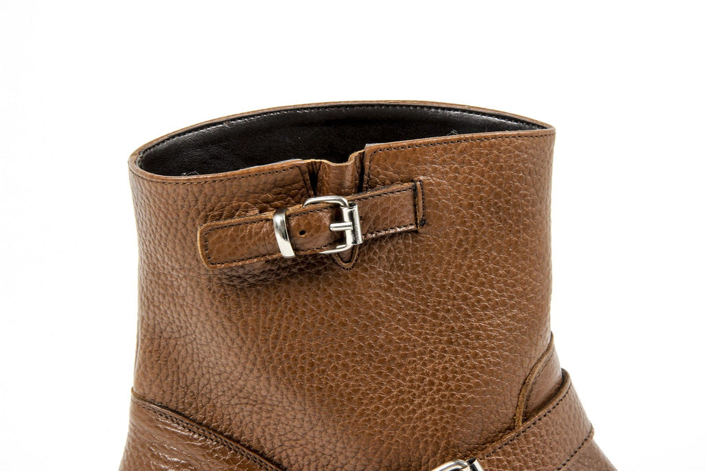 Stivaletto corto da donna V 1969 Italia B1441 CERVO CUOIO