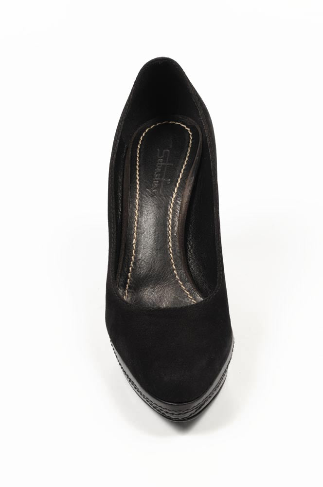 Décolleté da donna Sebastian Milano S4651 VELOUR STEEL (GRIGIO SCURO)