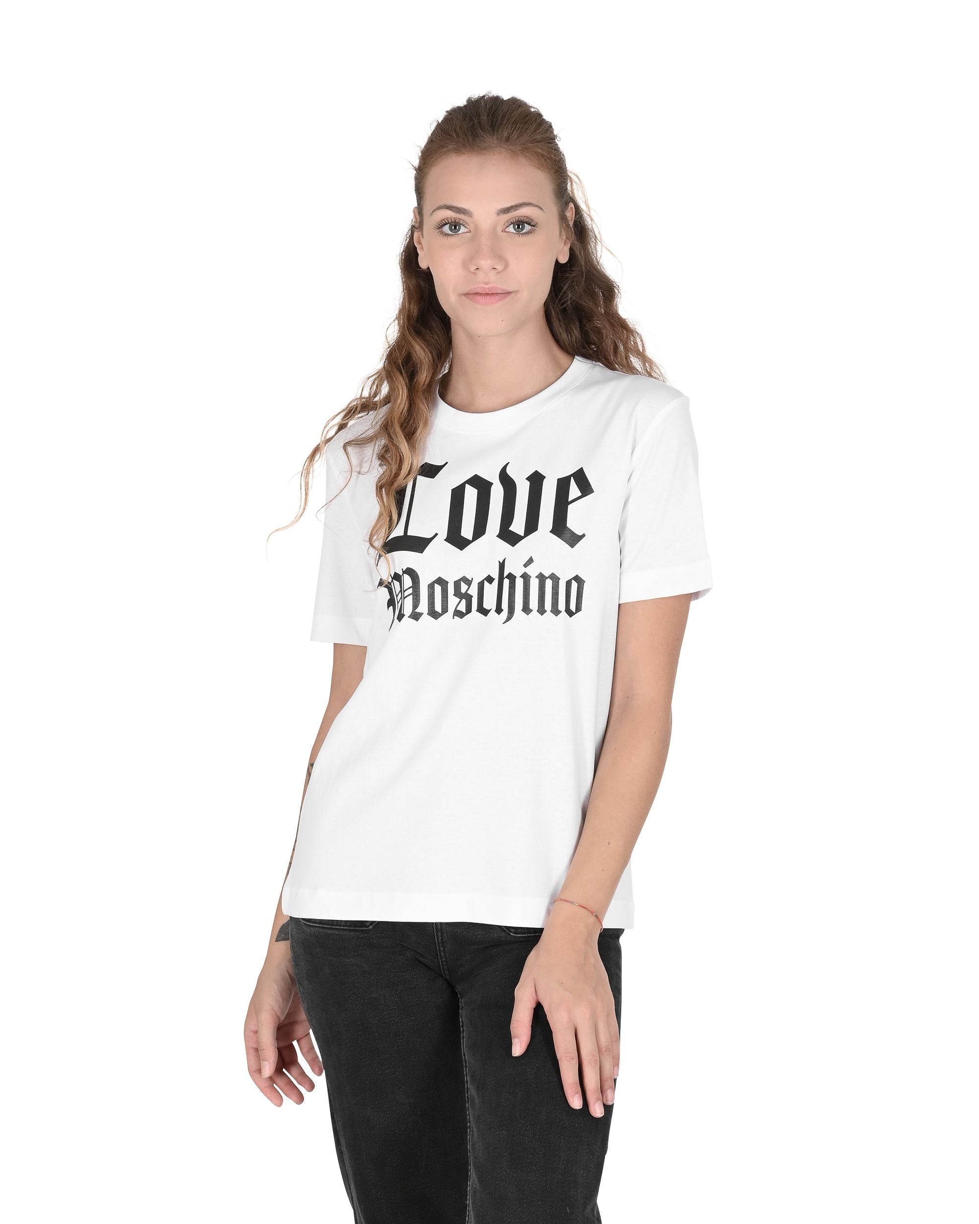 T-shirt da donna Love Moschino W 4 H06 33 M 3876 A00 BIANCO OTTICO
