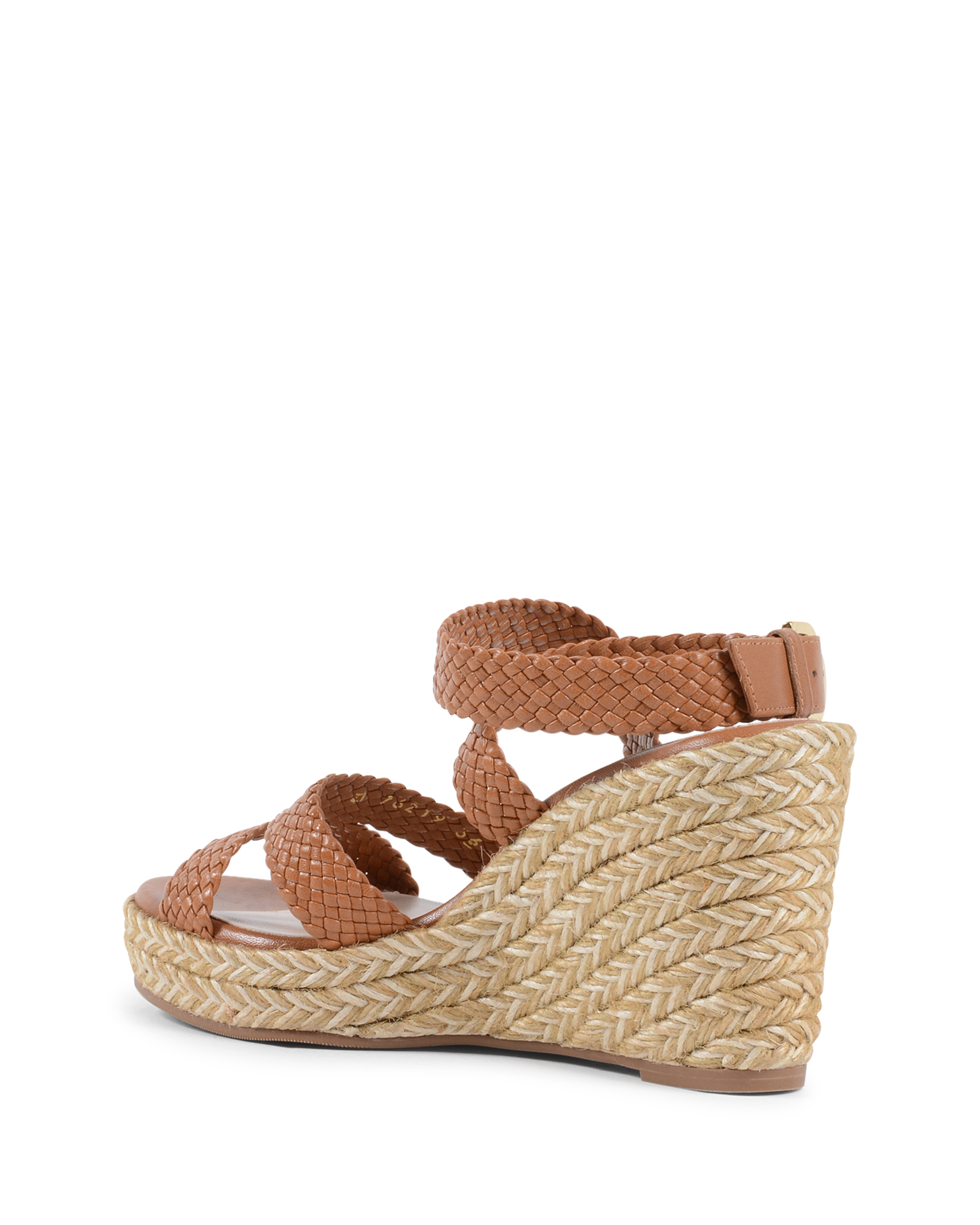 Sandalo con zeppa da donna Stuart Weitzman color cuoio ELSIE 85