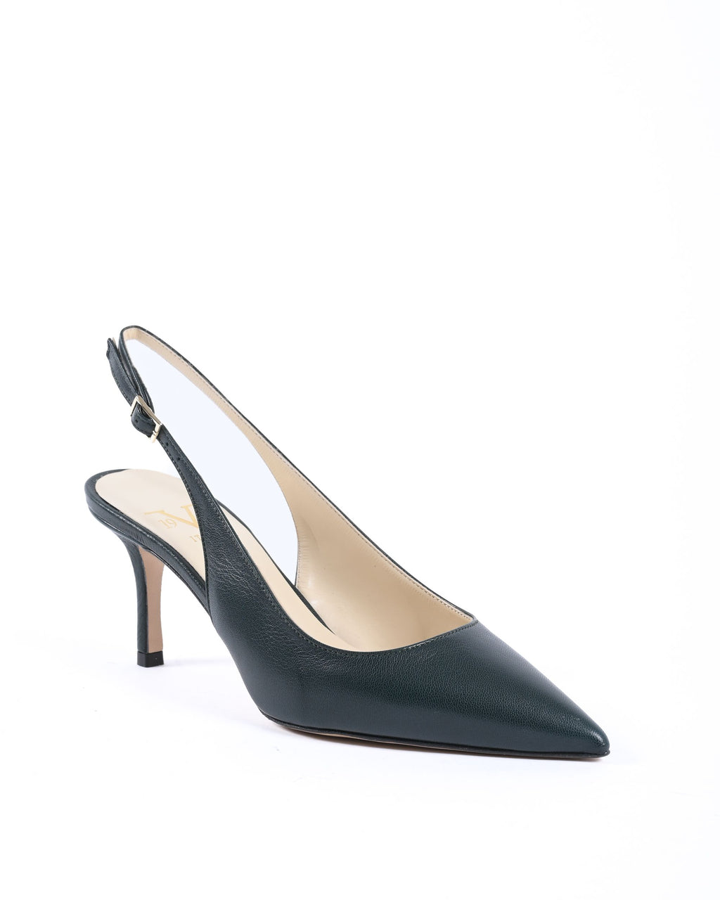 19V69 Italia Sandalo con tacco da donna verde scuro CHA65 MARBLE GREEN