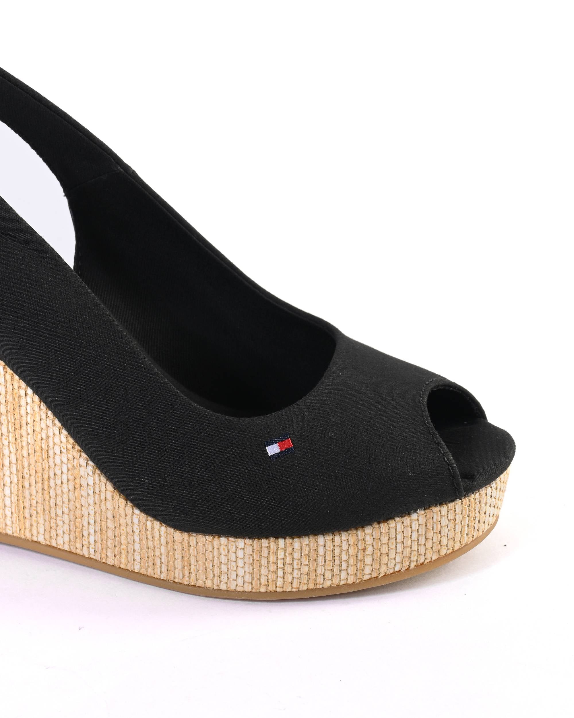 Sandalo da donna Tommy Hilfiger nero FW0FW04789BDS