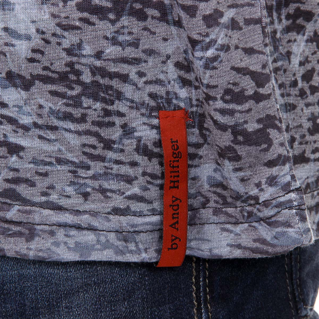 Andrew Charles T-shirt da uomo a maniche corte con scollo a V nera ISAAC