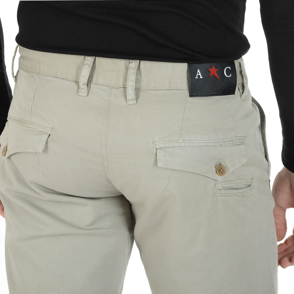 Andrew Charles Pantaloncini da uomo color talpa SADECK