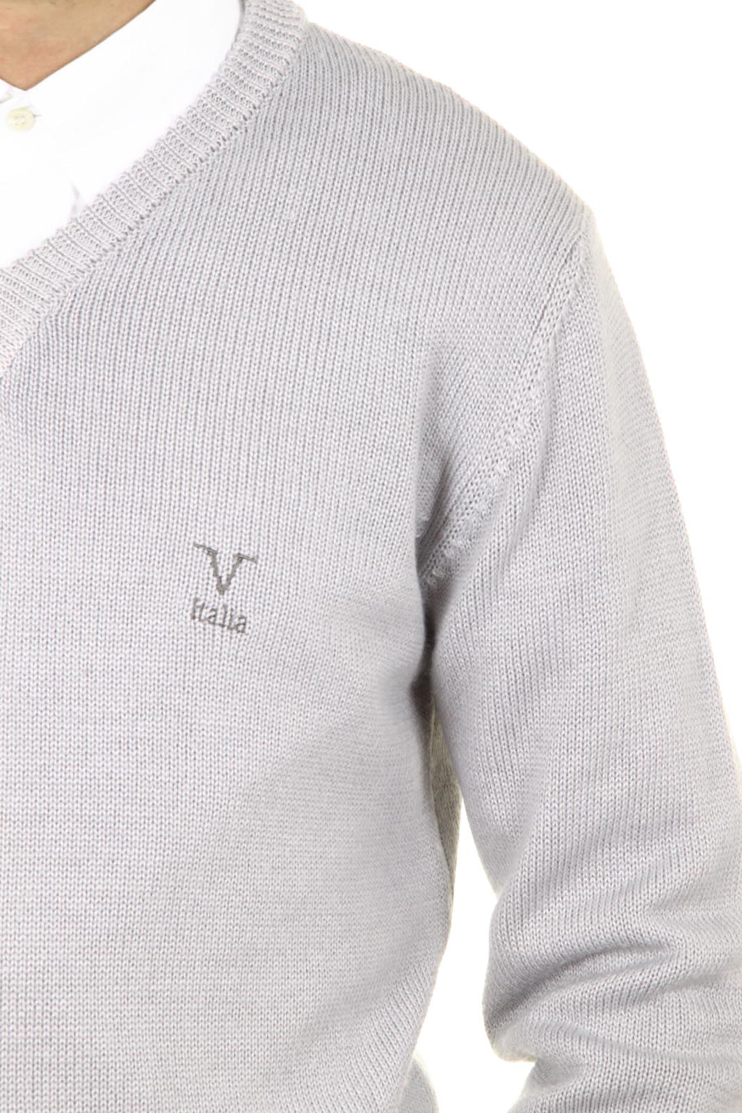 Maglione uomo scollo a V V 1969 Italia 9803 SCOLLO V GRIGIO MEDIO