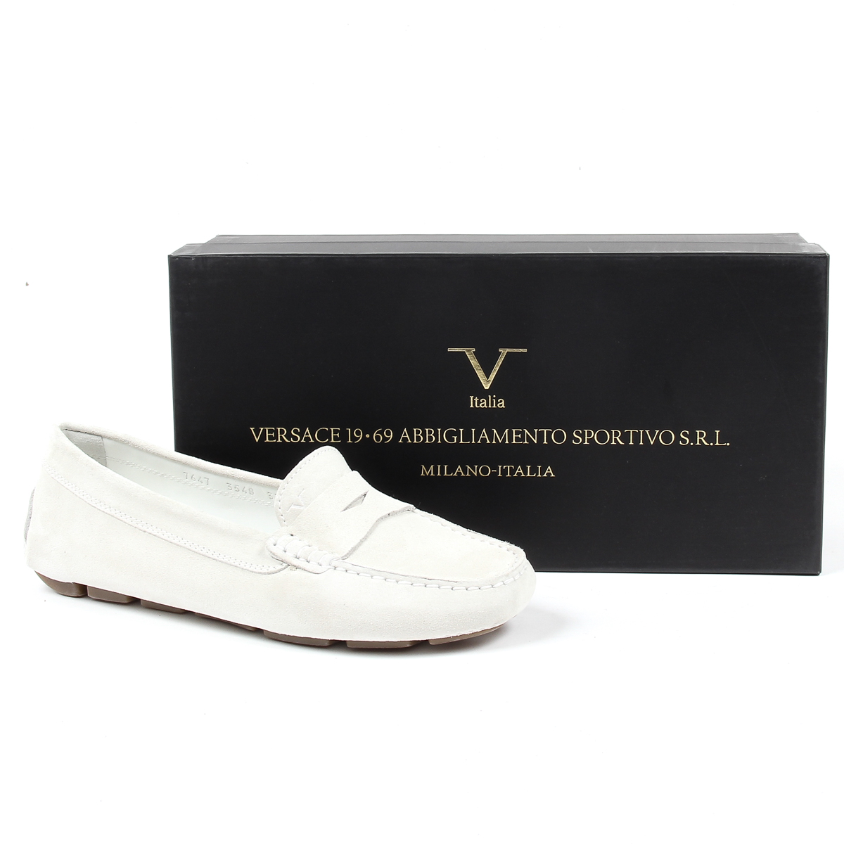 V 1969 Italia Mocassino da donna bianco AMALFI