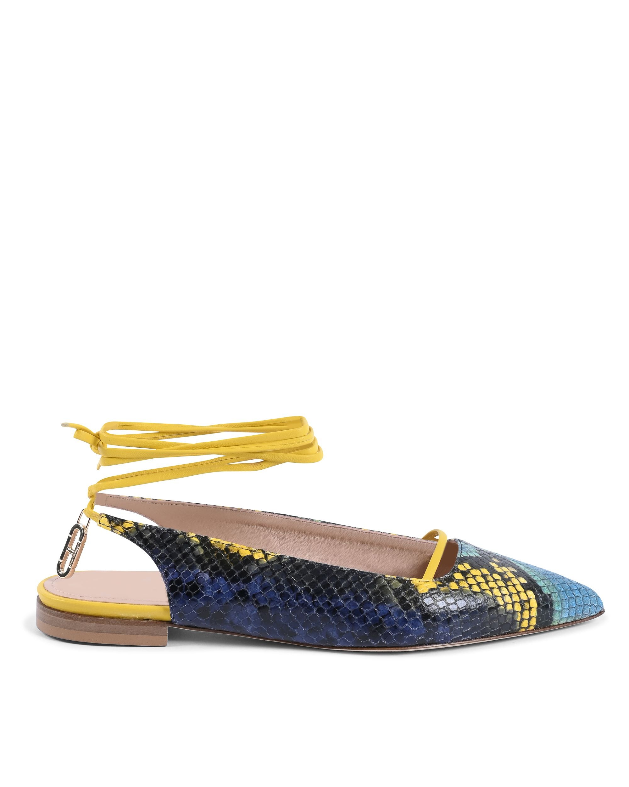 Brenda Flat Python - Blu/Giallo 