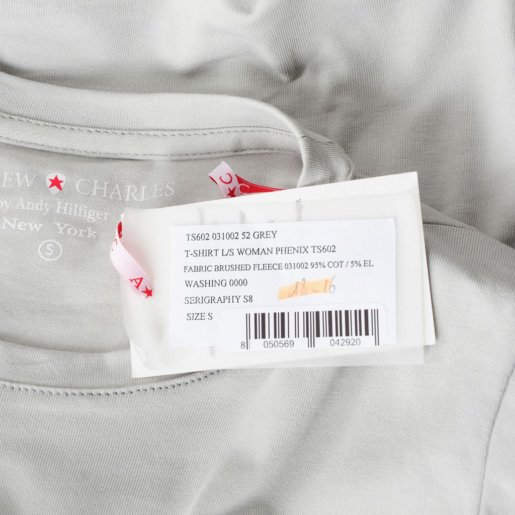 Andrew Charles By Andy Hilfiger T-shirt da donna LS TS602 031002 PHENIX GRIGIO CHIARO S8