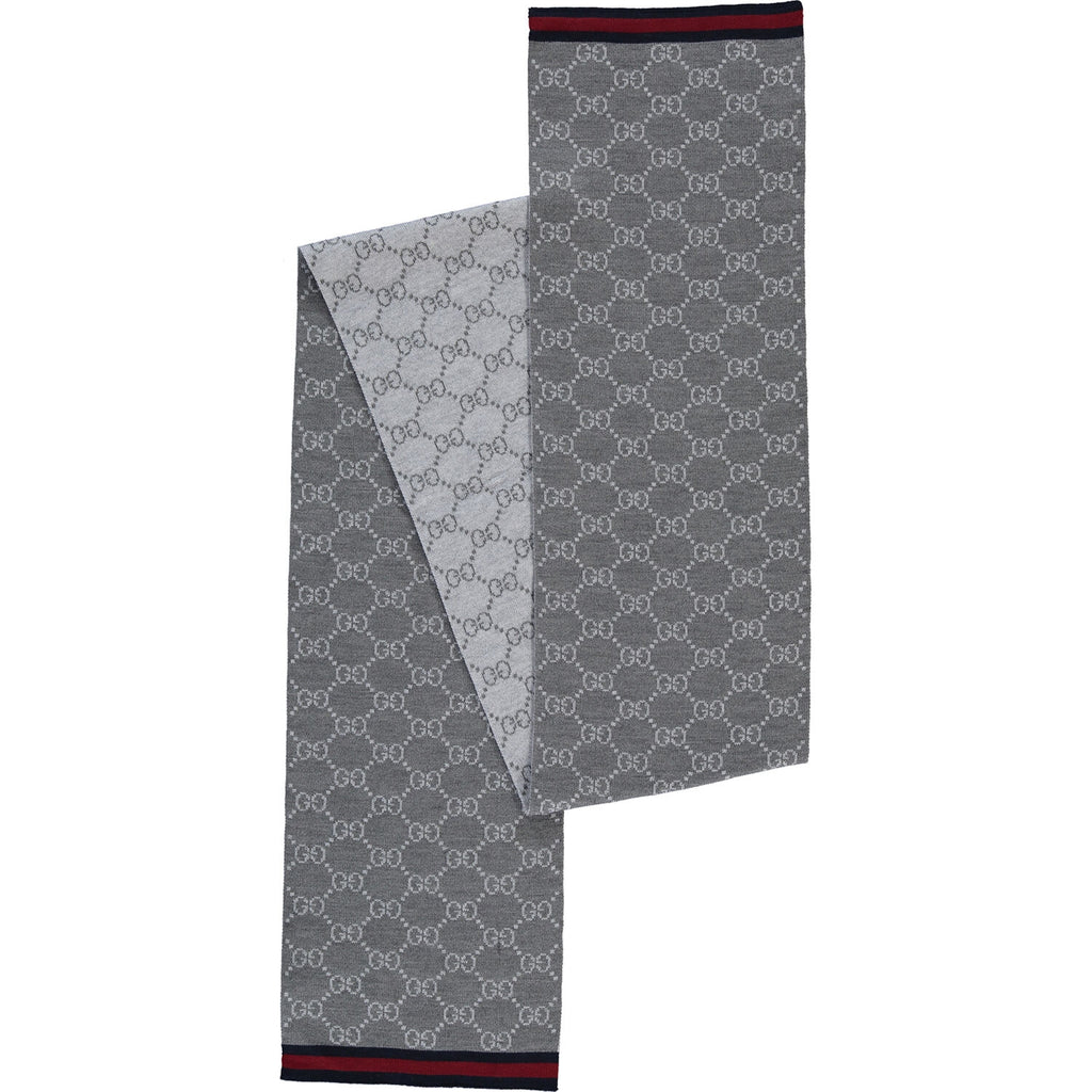 Gucci sciarpa uomo 23x180 grigio