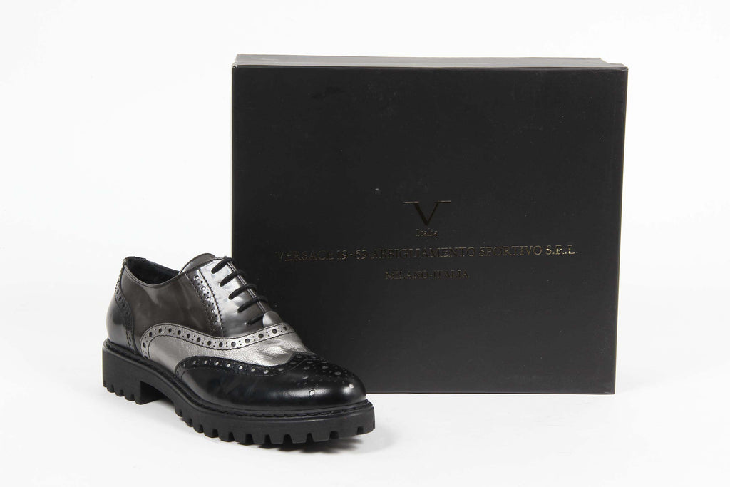 V 1969 Italia Womens Oxford Shoe 5135 ABRASIVATO NERO