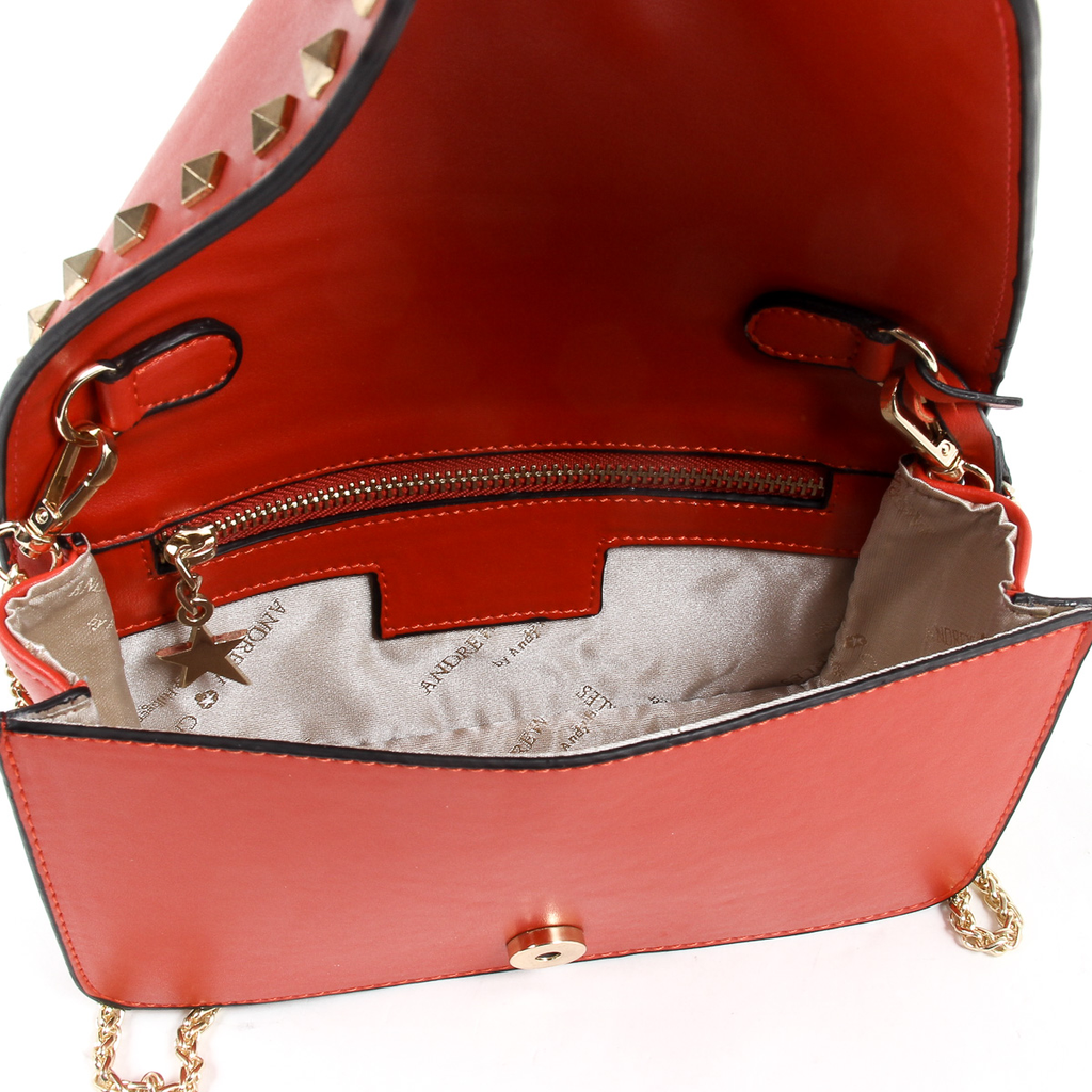 Borsa a mano da donna Andrew Charles rossa PAIGE
