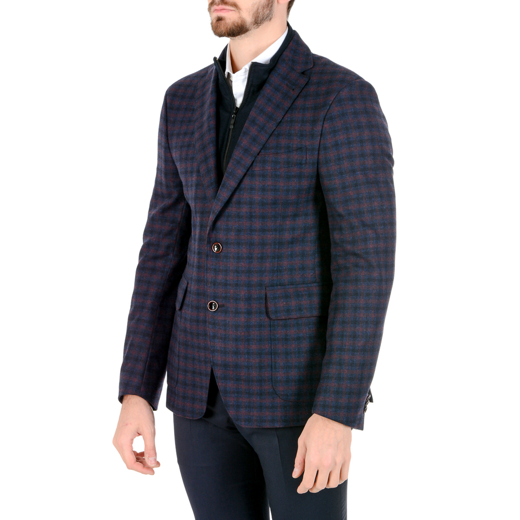 Giacca da uomo Giancarlo Sarto maniche lunghe blu scuro